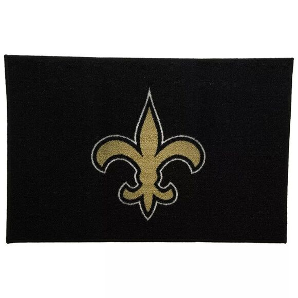 Officially Licensed NFL New Orleans Saints Floor Mat Rug, 19" x 30" - Picture 2 of 4